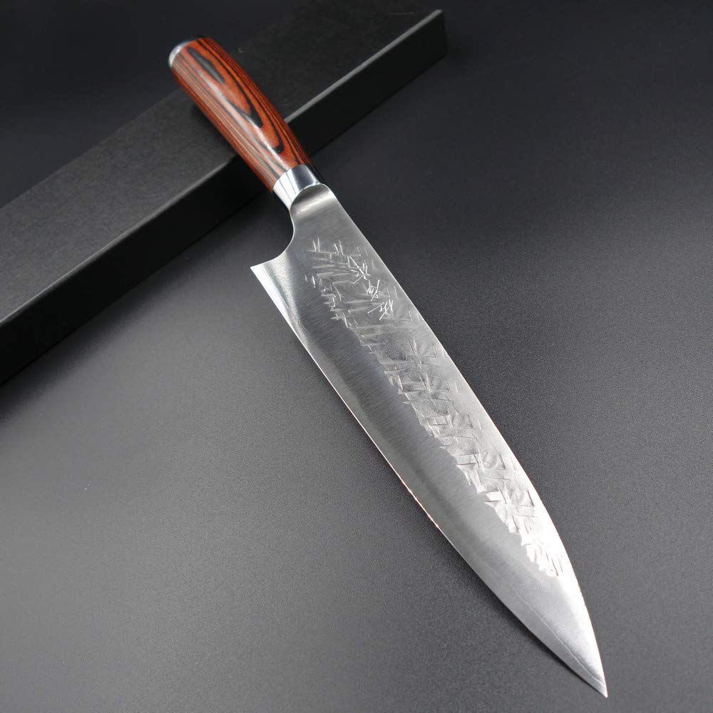 Amazon | 佐治作 牛刀包丁 210mm 粉末ハイス鋼SRS13 赤合板柄 越前打